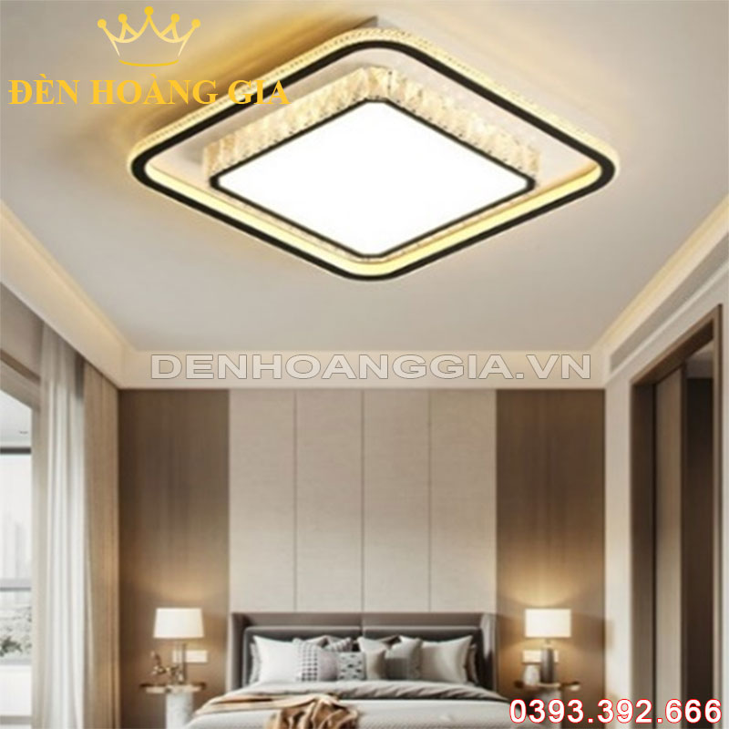 Đèn led mâm ốp trần Vuông hiện đại Rolux-DMOTVQ158500