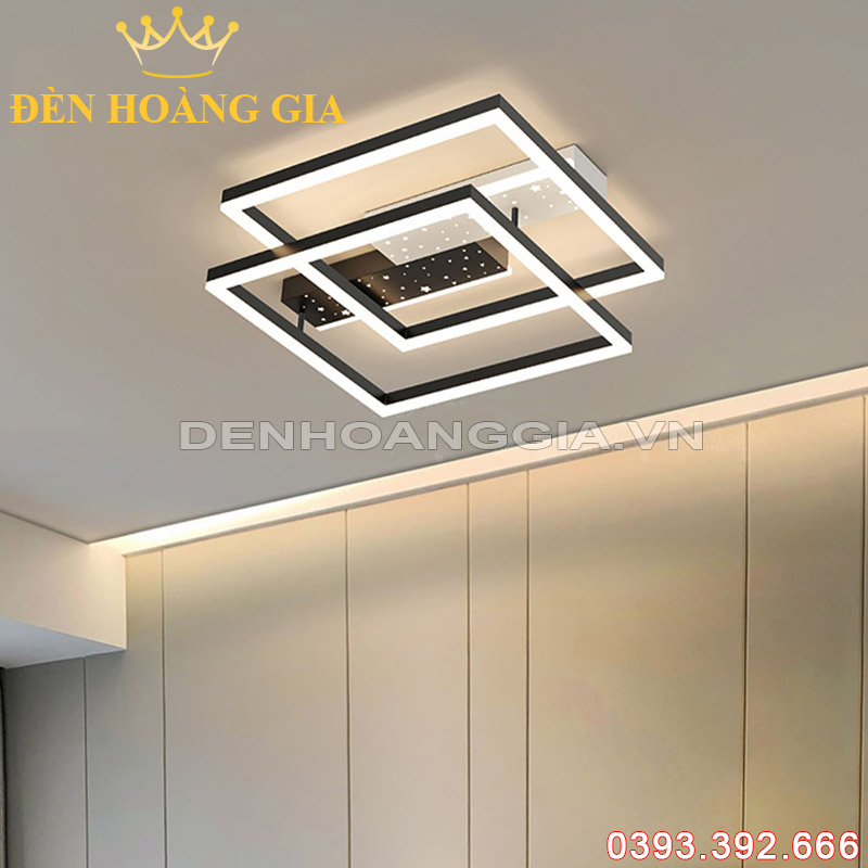 Đèn led mâm ốp trần Vuông Kép Rolux-DMOTVX2500