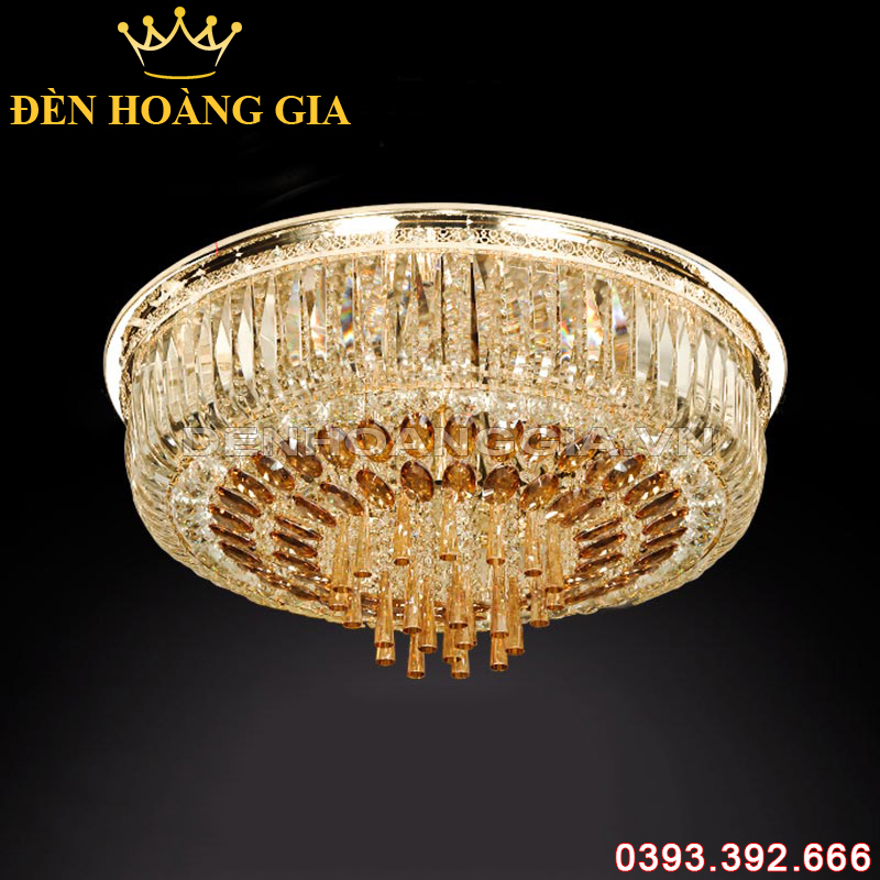 Đèn led mâm pha lê Tròn Rolux-DMPLT1101800