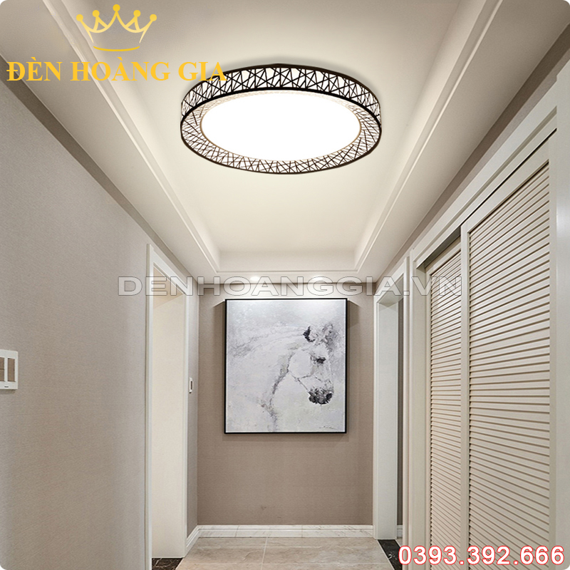 Đèn led ốp trần Decor màu Đen Rolux-DOTJ6500BK