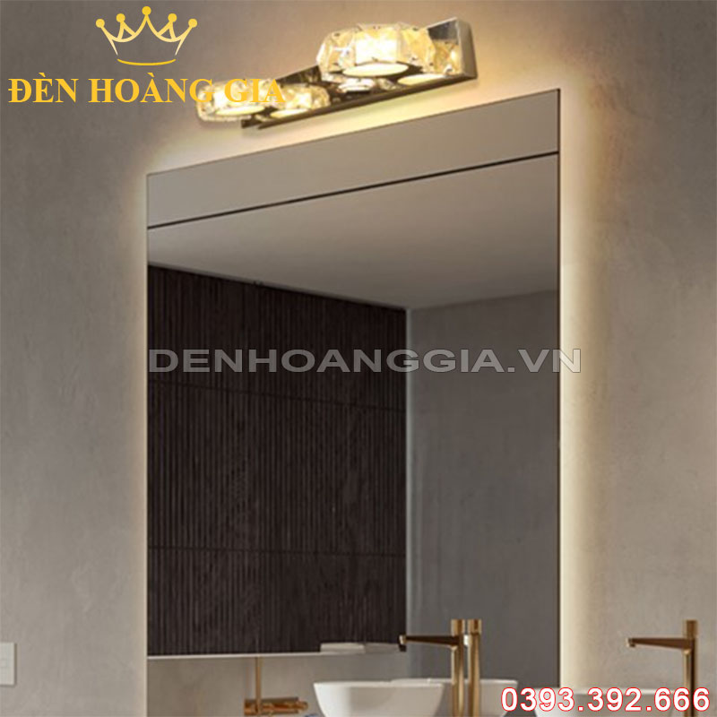 Đèn led rọi tranh - rọi gương Pha lê 2 bóng 10W Rolux-DRTG801810W