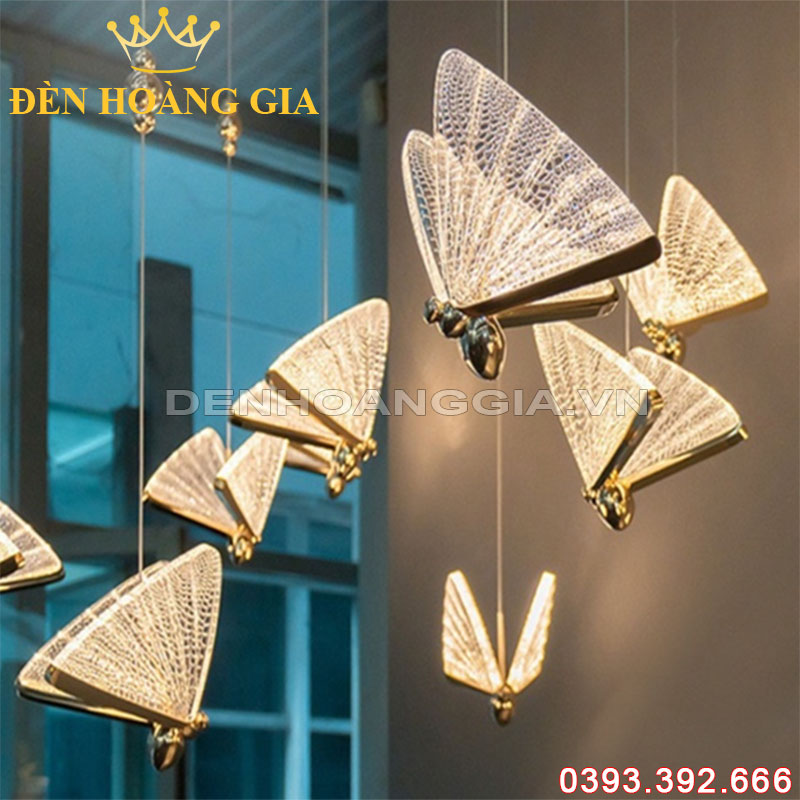 Đèn led thả đơn Hồ Điệp Rolux-DLTDHD01