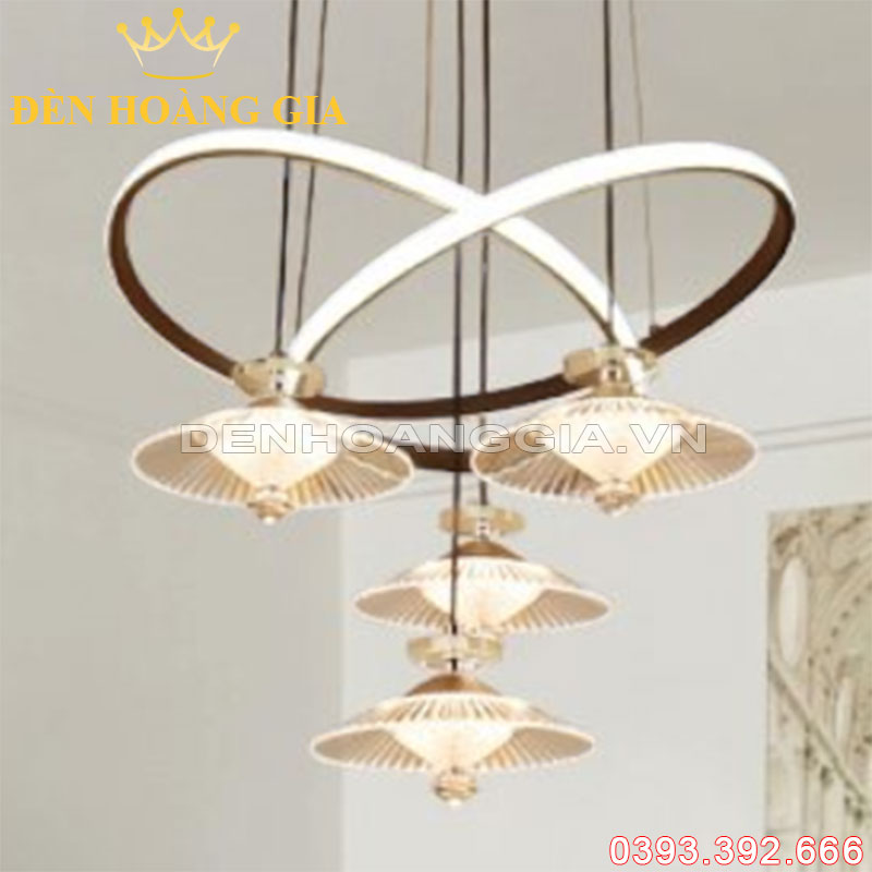 Đèn led thả trang trí 4 bóng Mạo Tử Rolux-DLT4B2990
