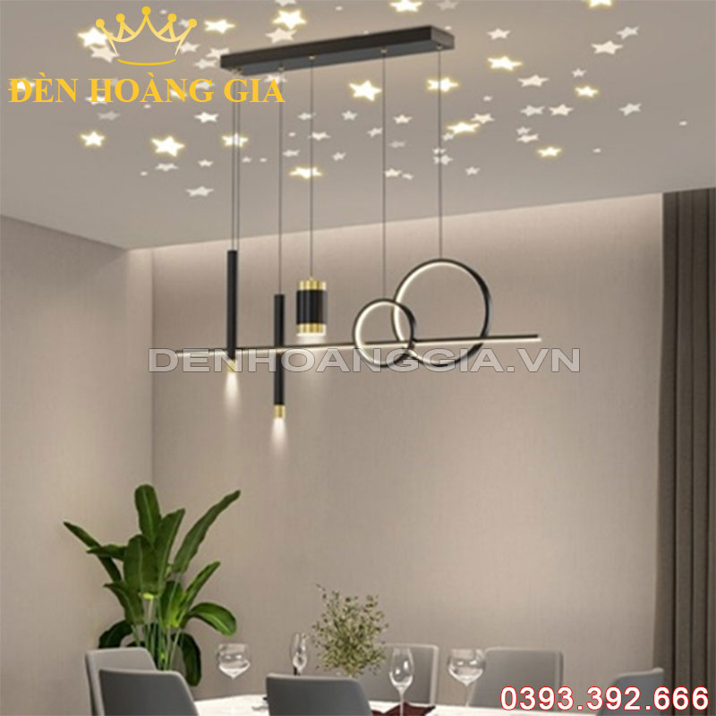 Đèn led thả trang trí Decor hiện đại 4 bóng Rolux-DLTHD4B004