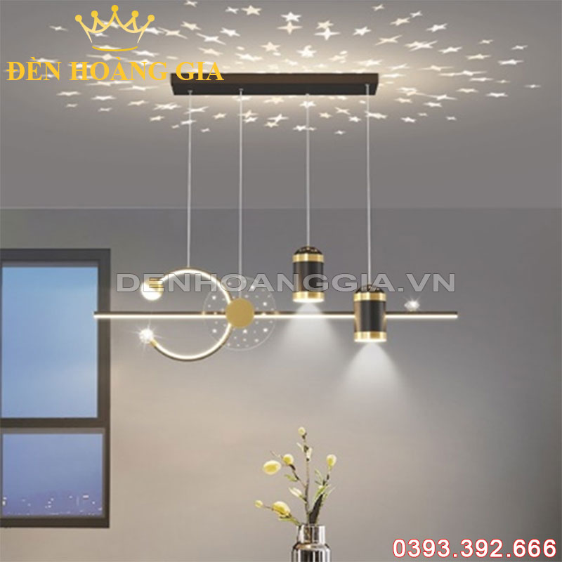 Đèn led thả trang trí Decor hiện đại Đen Rolux-DLTHD2023BK