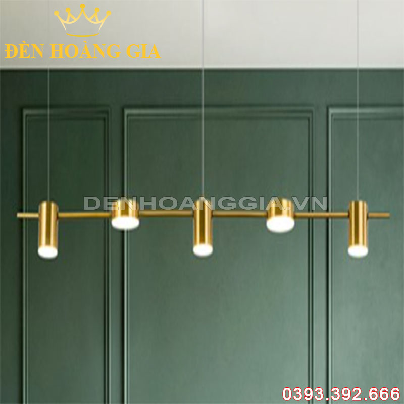 Đèn led thả trang trí hiện đại Luxury Gold 5 bóng Rolux-DLTHD5BA05