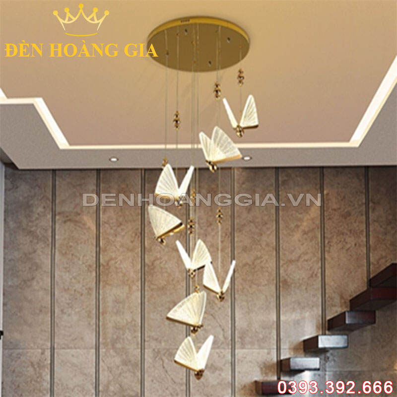 Đèn led thả trang trí Hồ Điệp 8C Rolux-DLTHD8C03
