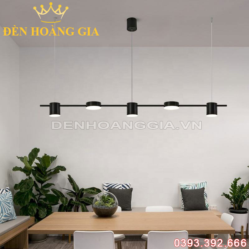 Đèn led thả trang trí Luxury Black 6 bóng Rolux-DLTLux6B05BK