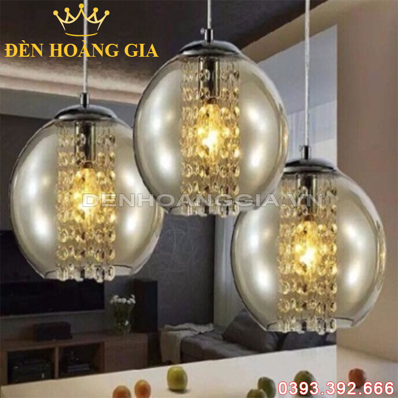 Đèn led thả trang trí phong cách Châu Âu 3 bóng Rolux-DLT3BC907