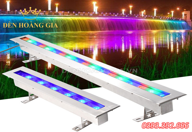 Đèn led thanh âm nước lắp chiếu sáng cho thác nước