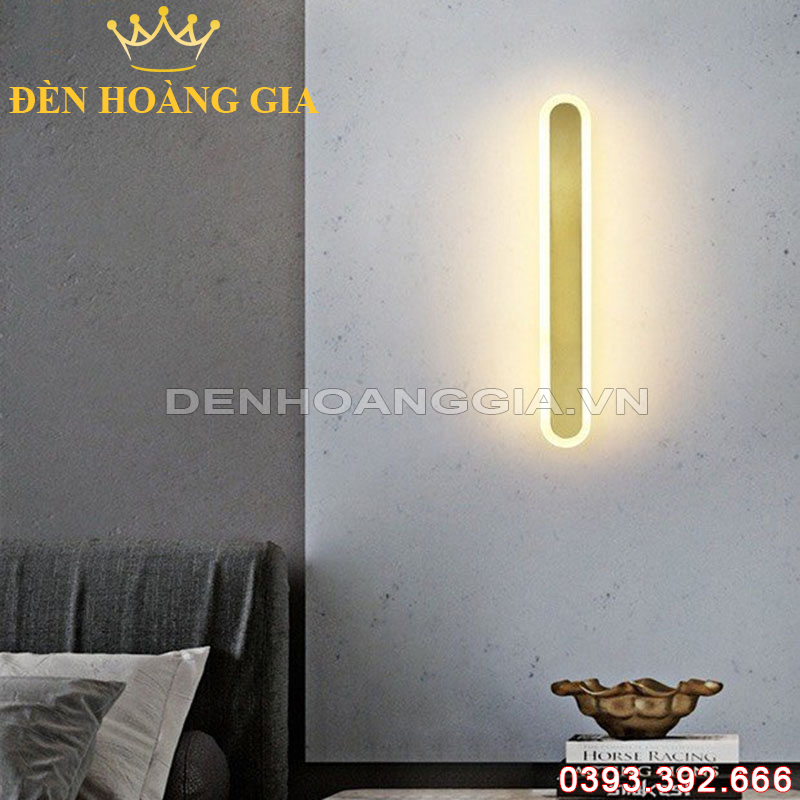Đèn Led tường hiện đại Decor phòng ngủ Gold Rolux-DTHDCT0013G