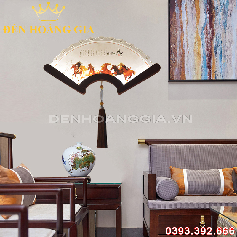 Đèn Led tường hiện đại hoạ tiết 3D Bát Mã cao cấp Rolux-DTHD3D002