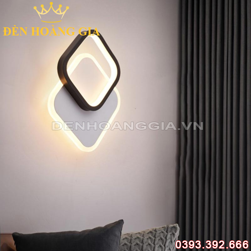 Đèn Led tường hiện đại phong cách tối giản 24W hình Vuông Rolux-DTHDVCT008