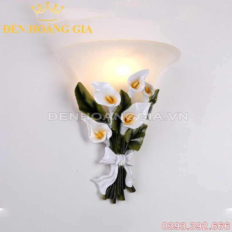 Đèn Led tường hiện đại trang trí Hoa Rum Trắng Rolux-DTHDHR6183B