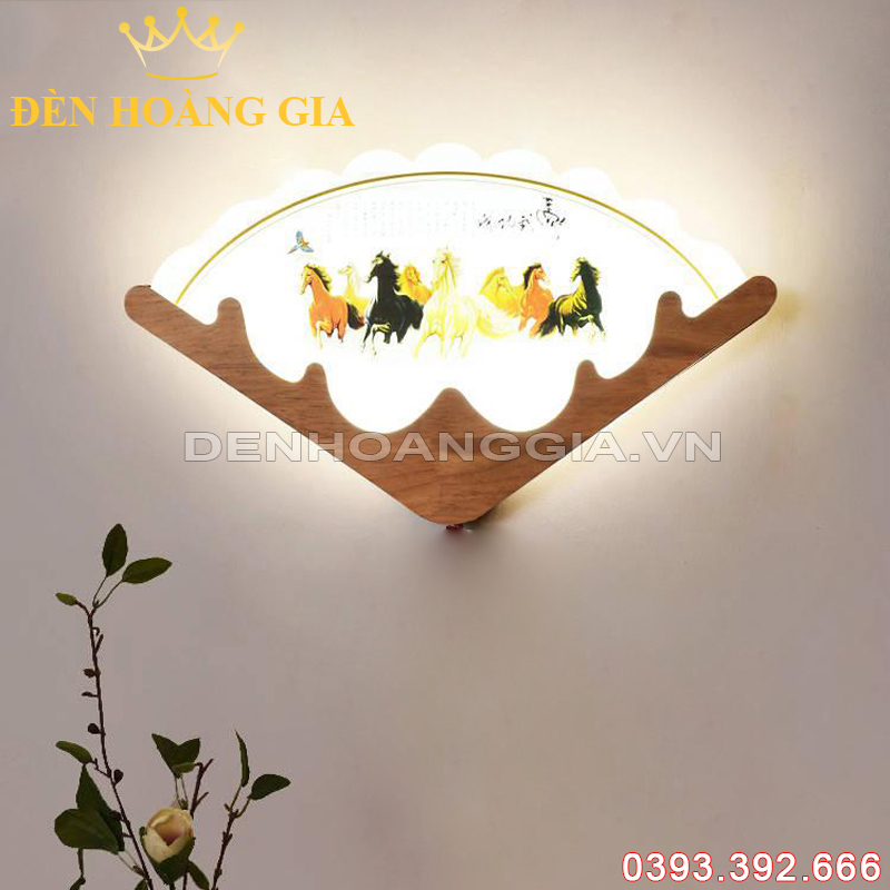 Đèn Led tường hiện đại trang trí hoạ tiết 3D Bát Mã Rolux-DTHD3D003