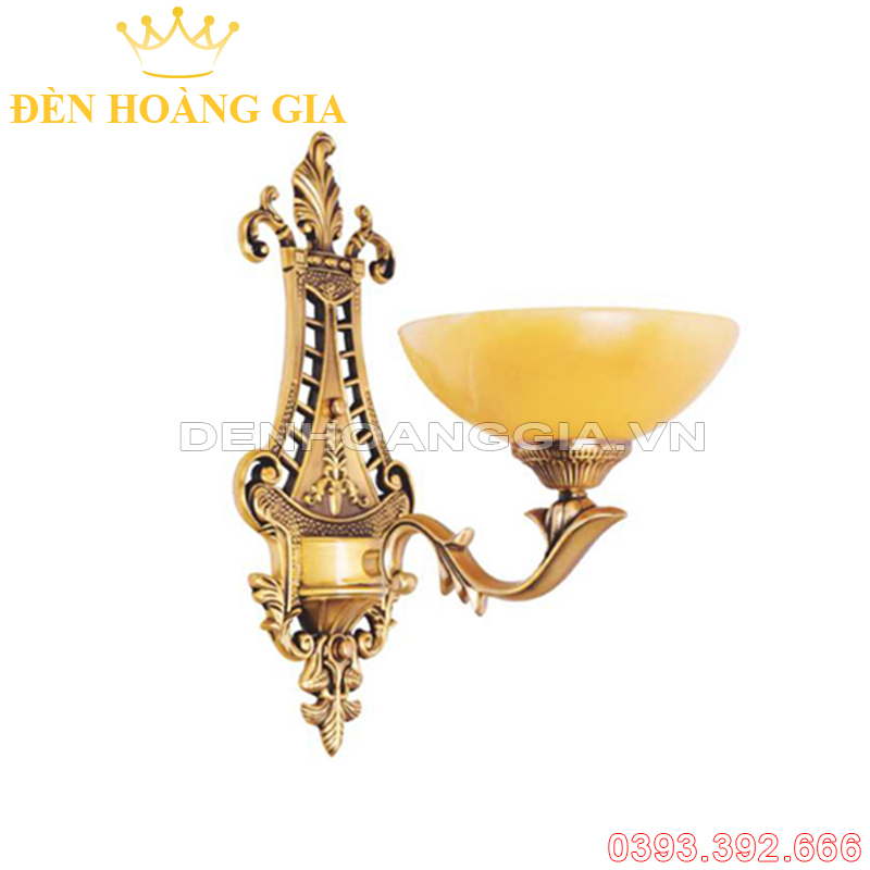 Đèn Led tường nến Đồng đá đơn cổ điển Rolux-DTND1D701