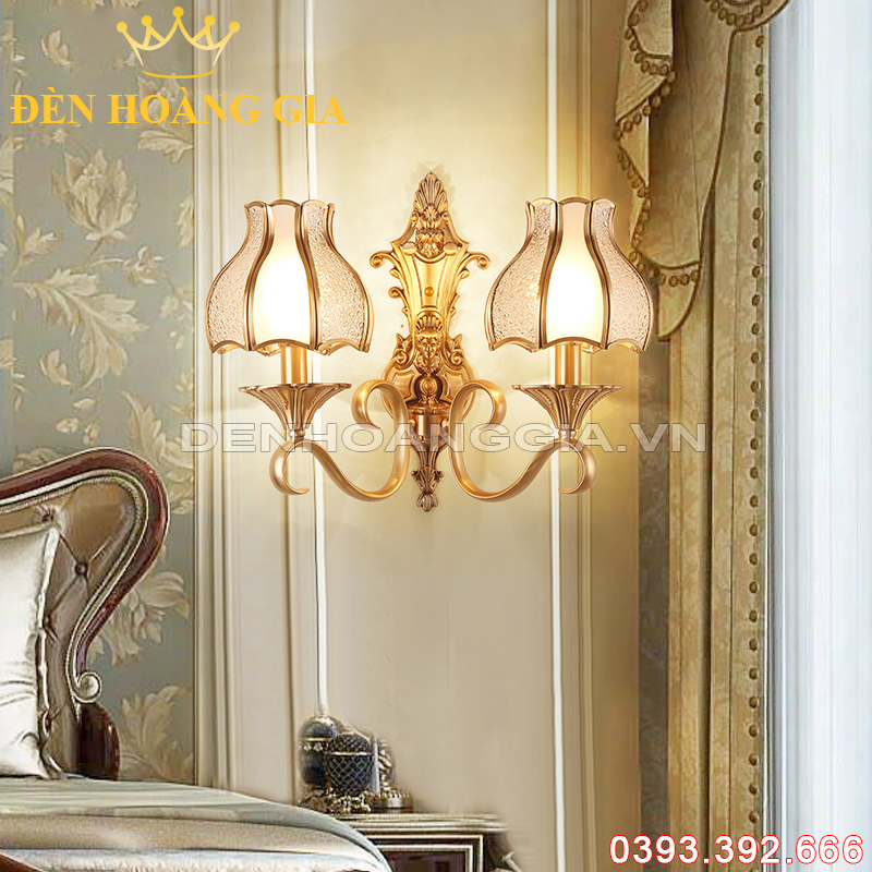 Đèn Led tường nến đồng Nữ thần đôi Rolux-DTND2B6010