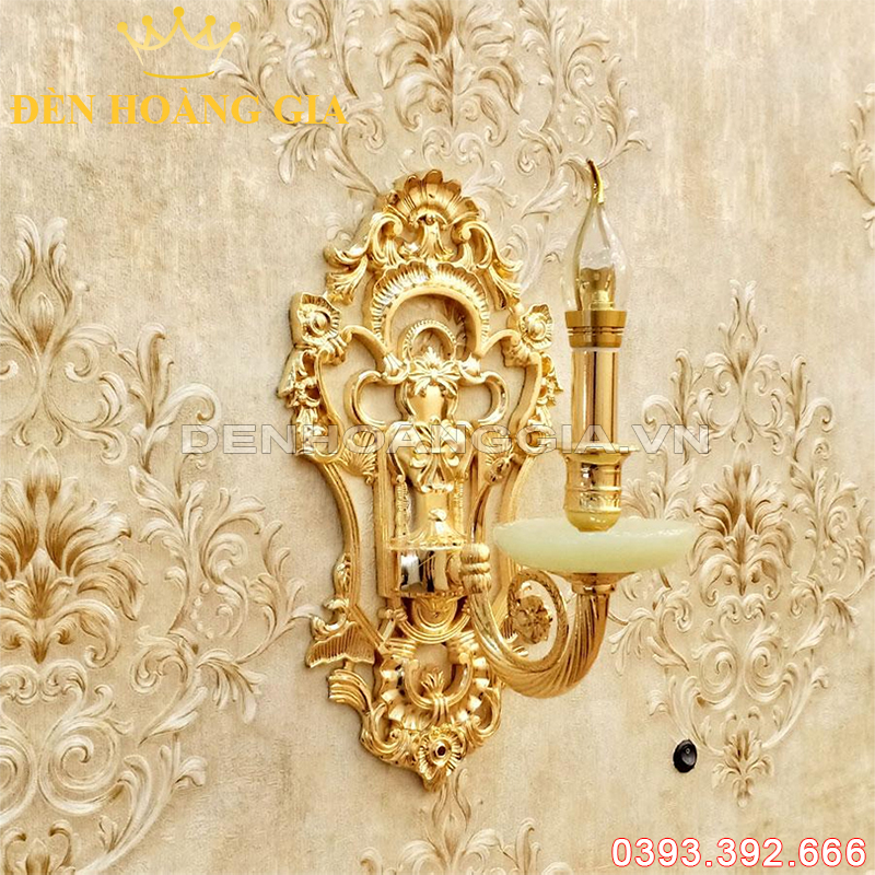 Đèn Led tường nến Mạ Vàng đơn Rolux-DTND1D9242