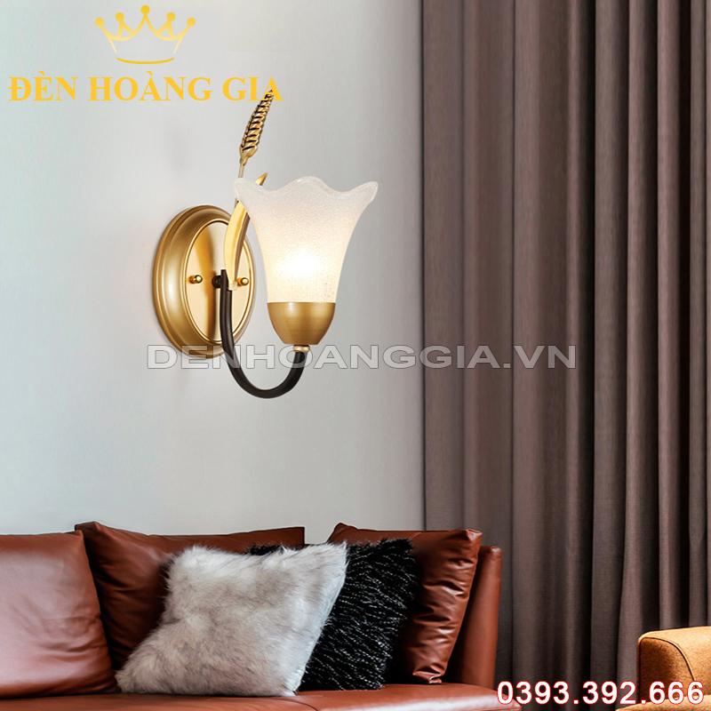 Đèn tường hợp kim Hoa Lily đơn Rolux-DTHKHL1B88095