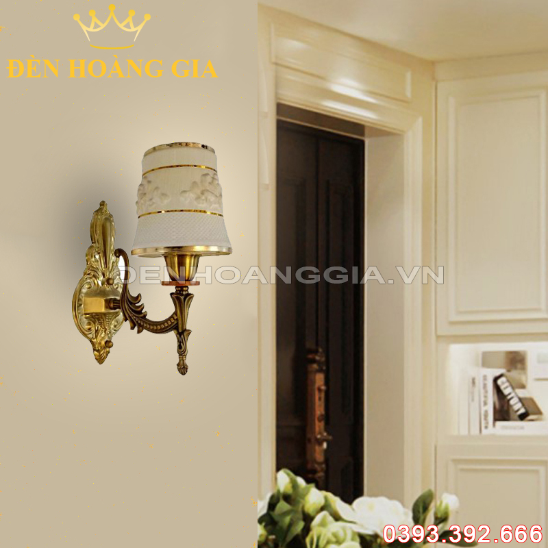 Đèn tường hợp kim thiết kế Tân Cổ Điển đơn Rolux-DTHKTCD1BJ080