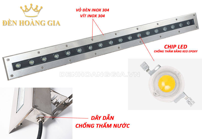 Cấu tạo đèn led thanh âm nước
