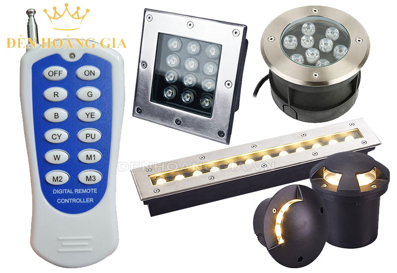 Đèn led âm đất điều khiển từ xa