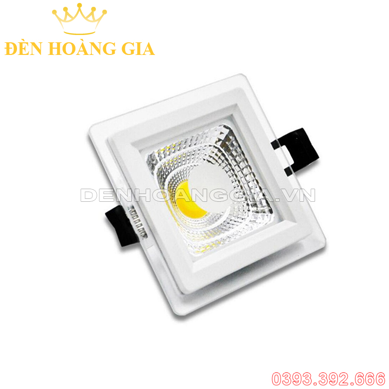 Đèn led âm trần mặt kính vuông Đơn màu