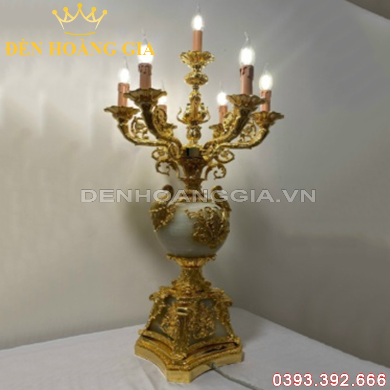 Đèn led bàn Đồng Rolux-DBDVT6200 7 Tay