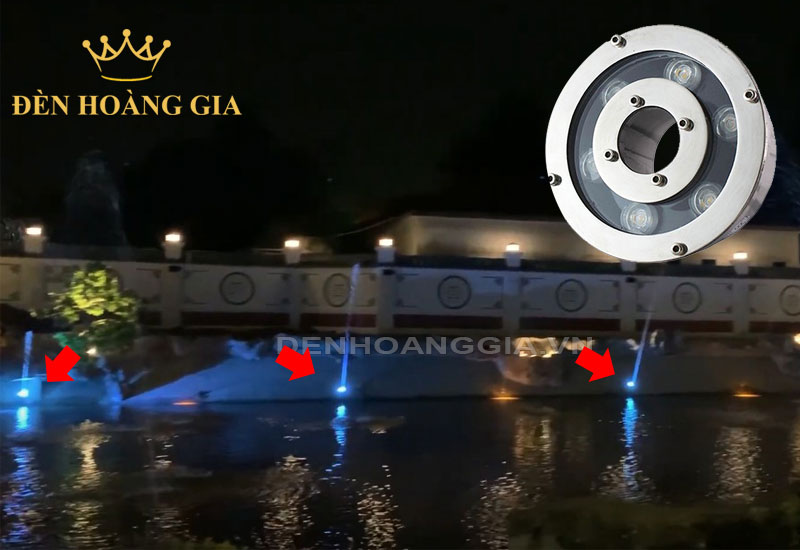 Đèn led bánh xe màu xanh dương 6w