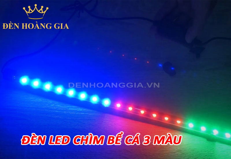 Đèn led chìm bể cá 3 màu RGB