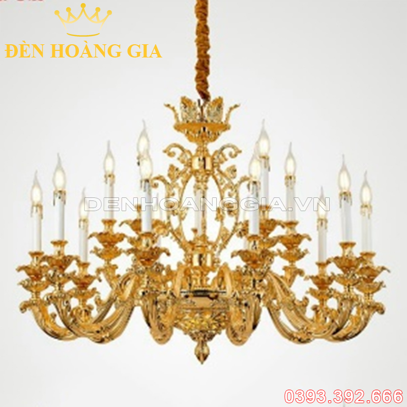 Đèn led chùm cổ điển Rolux-DCHK2030 15 Tay