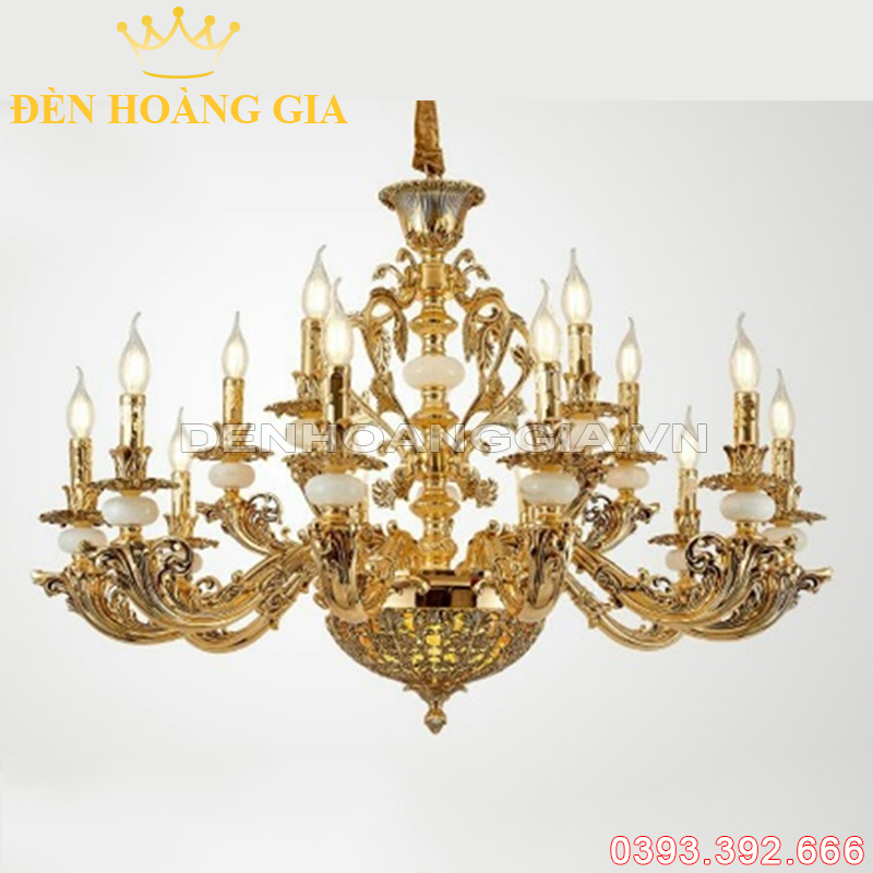 Đèn led chùm cổ điển Rolux-DCHK2037 15 Tay