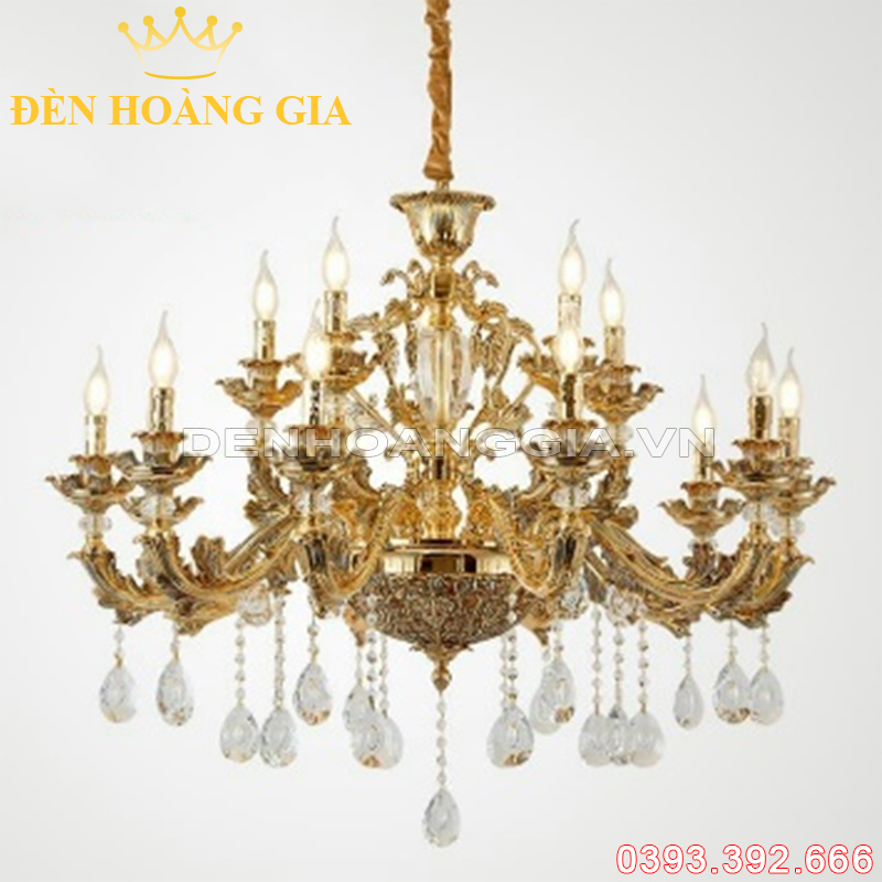 Đèn led chùm cổ điển Rolux-DCHK2038 15 Tay