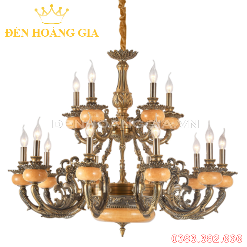 Đèn led chùm cổ điển Rolux-DCHK2043 15 Tay