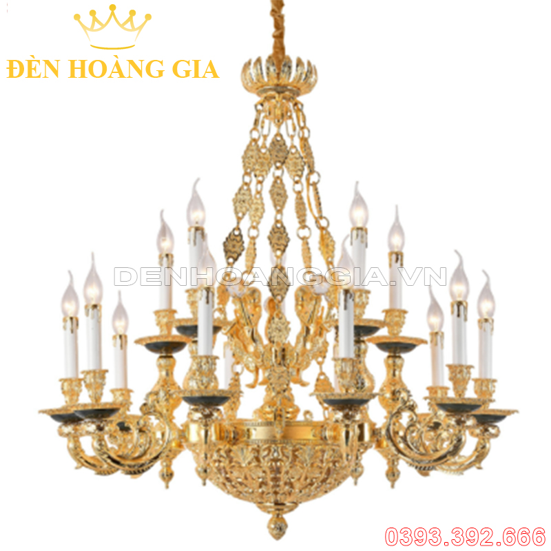 Đèn led chùm cổ điển Rolux-DCHK2049 15 Tay