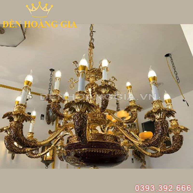 Đèn led chùm cổ điển Rolux-DCHK5022 15 Tay