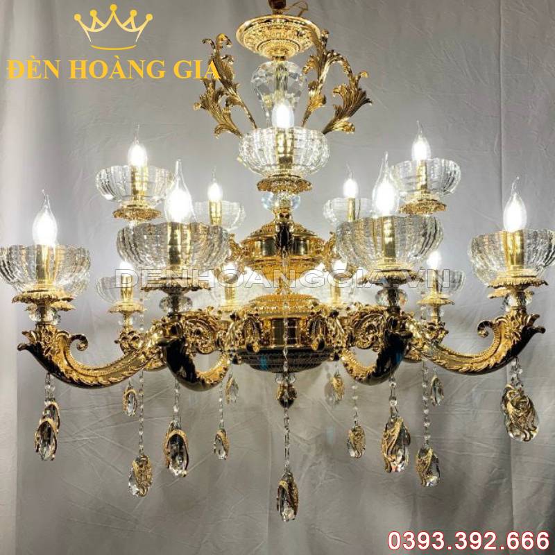 Đèn led chùm cổ điển Rolux-DCHK5035 15 Tay