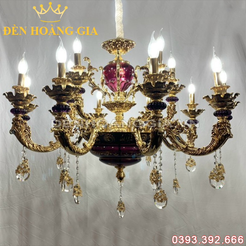 Đèn led chùm cổ điển Rolux-DCHK5036 15 Tay