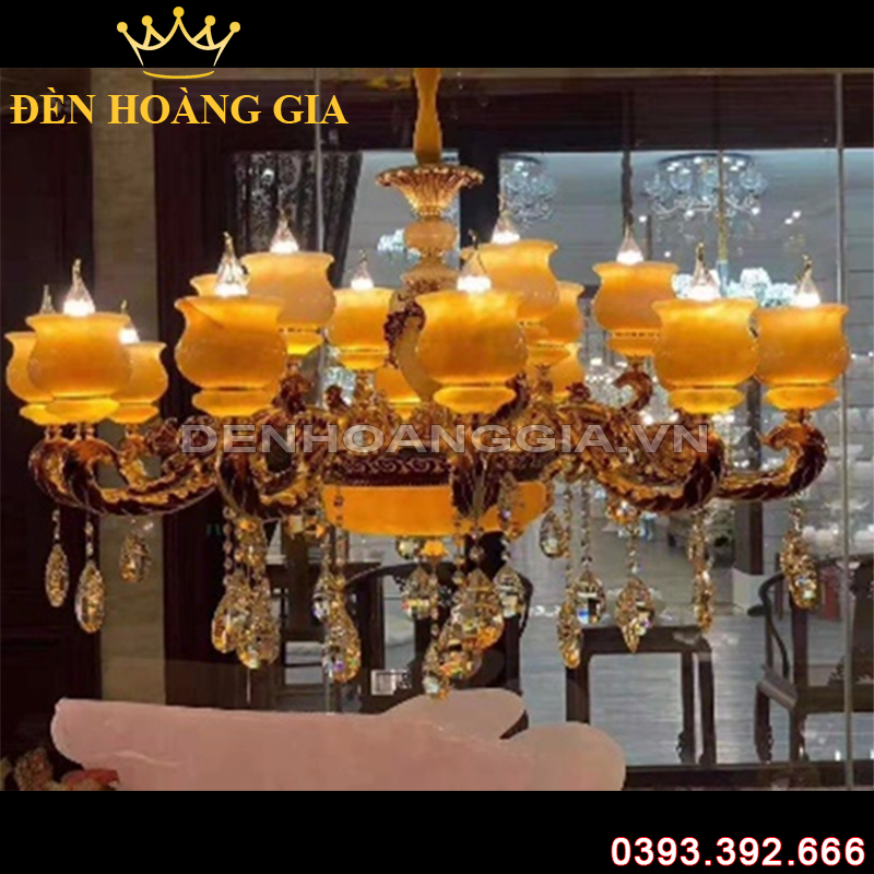 Đèn led chùm cổ điển Rolux-DCHK8001 15 Tay