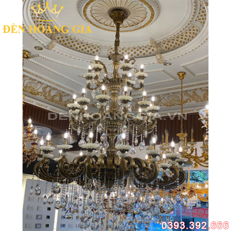 Đèn led chùm Đồng Châu Âu Rolux-DCDCAVT18165 34 Tay