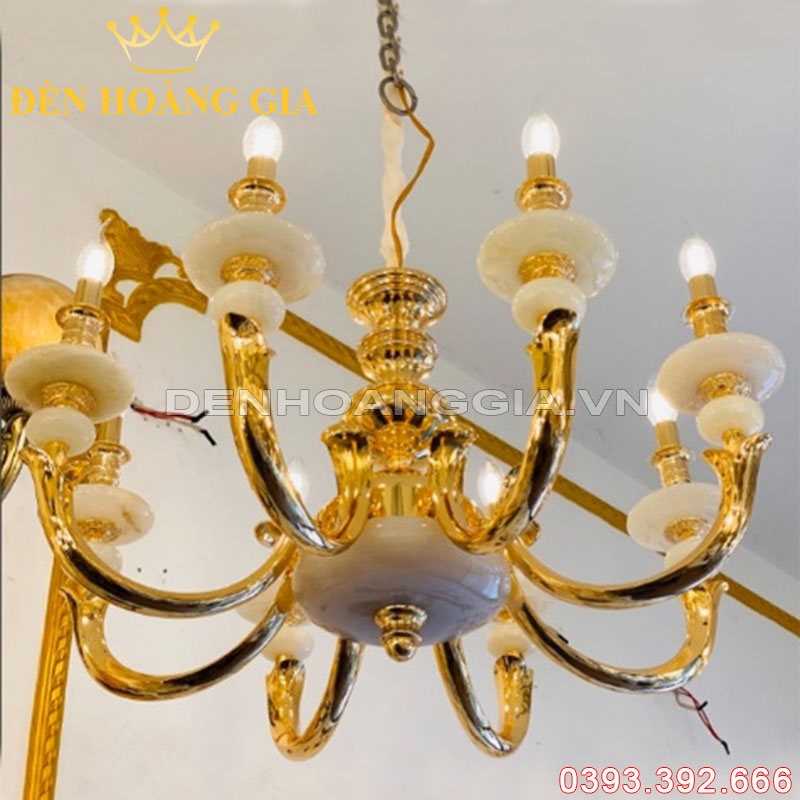 Đèn led chùm Đồng Rolux-DCD1164 8 Tay