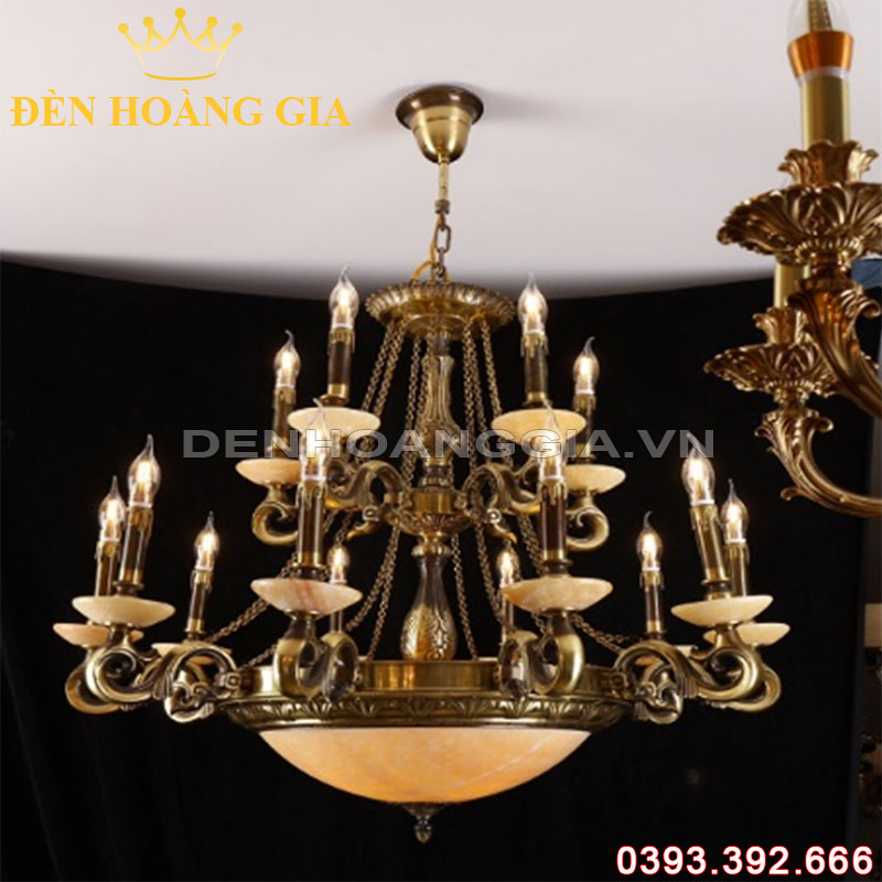 Đèn led chùm Đồng Rolux-DCD1182 15 Tay