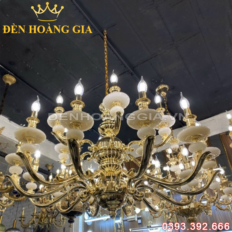 Đèn led chùm Đồng Rolux-DCD1189 18 Tay