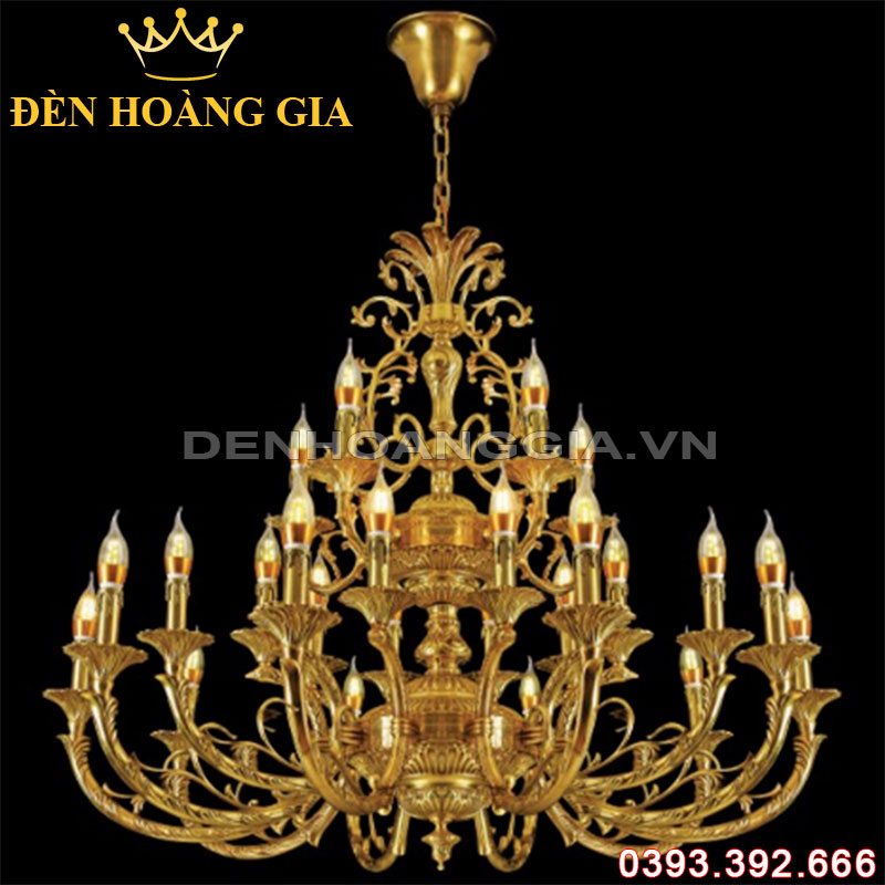 Đèn led chùm Đồng Rolux-DCD1192 25 Tay