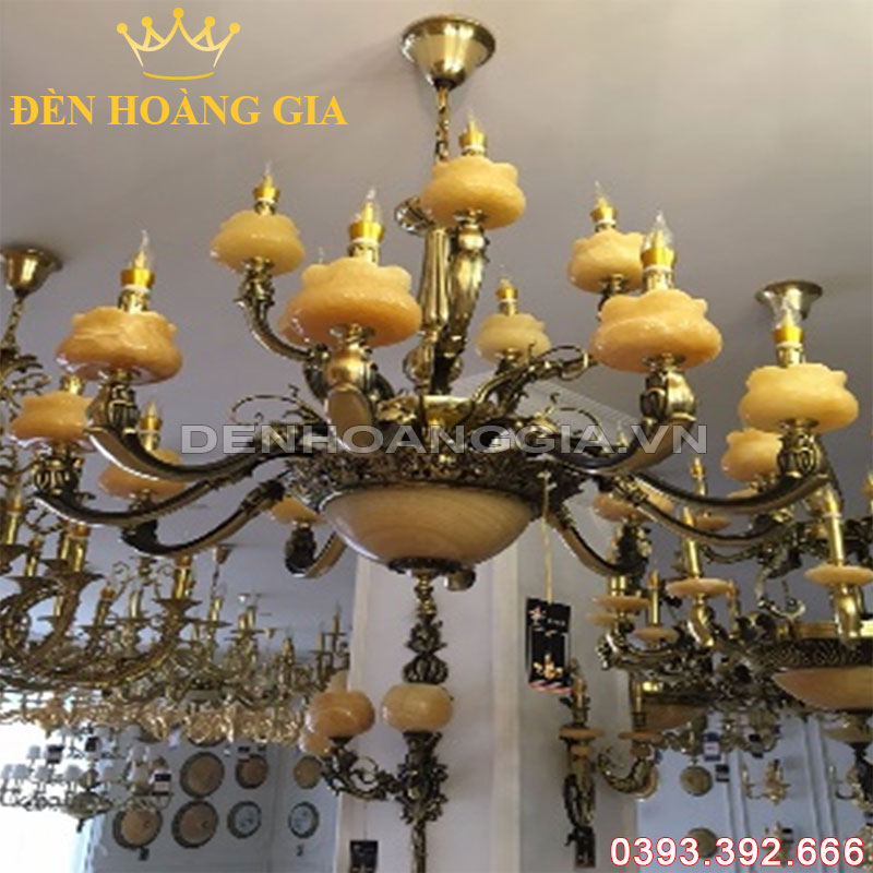 Đèn led chùm Đồng Rolux-DCD1205 15 Tay