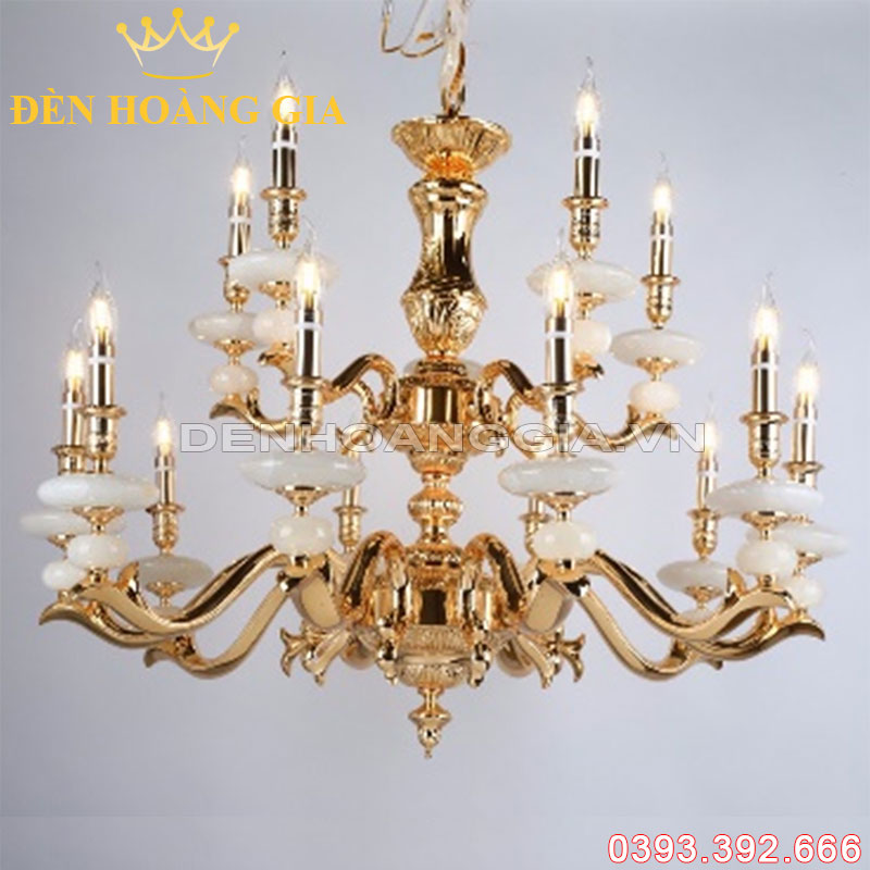 Đèn led chùm Đồng Rolux-DCD1213 15 Tay