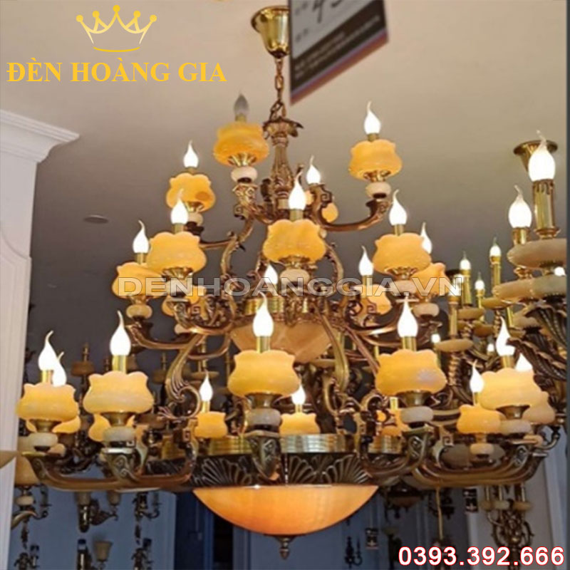 Đèn led chùm Đồng Rolux-DCD1218 24 Tay