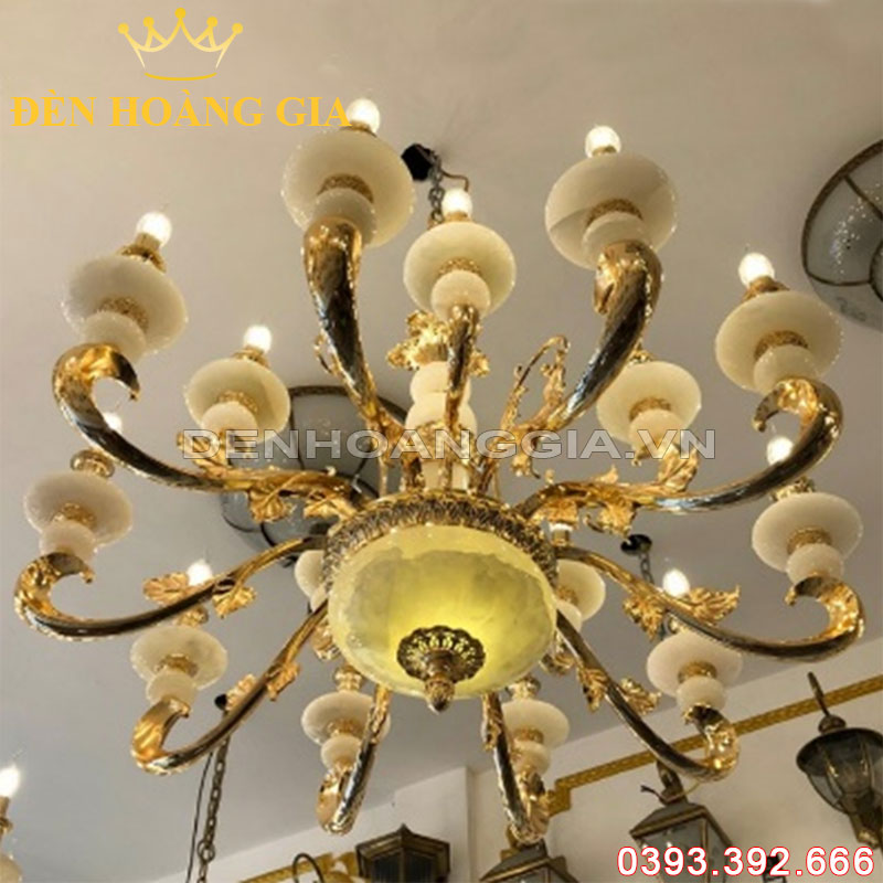 Đèn led chùm Đồng Rolux-DCD1225 15 Tay