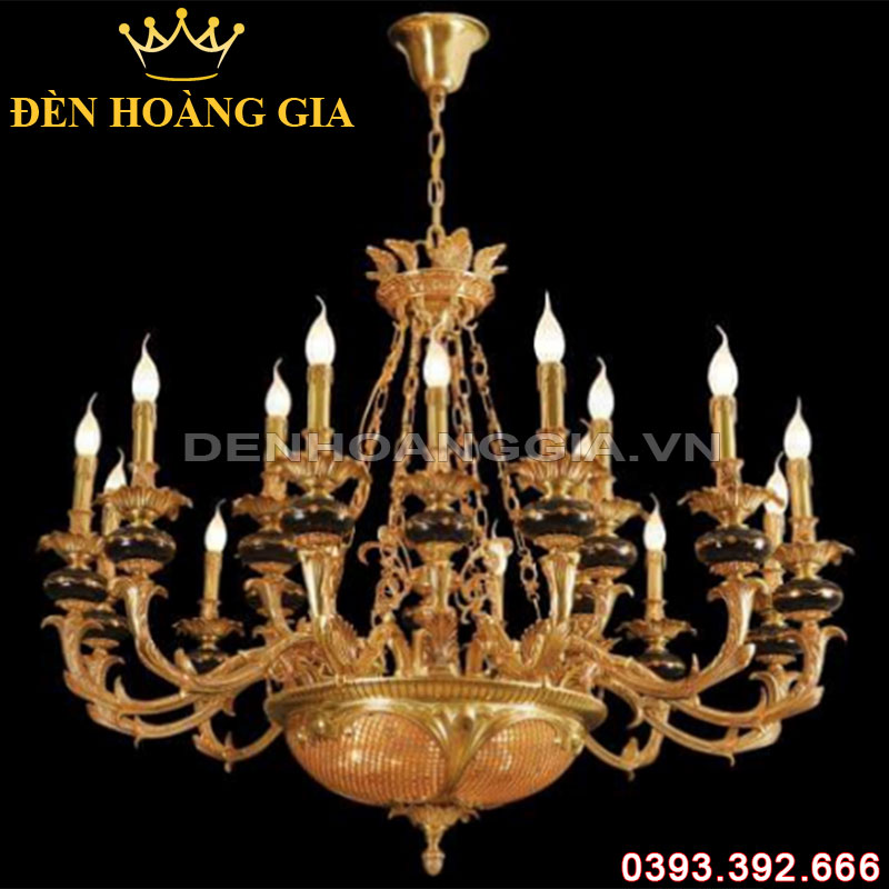 Đèn led chùm Đồng Rolux-DCD1231 18 Tay