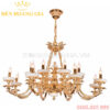 Đèn led chùm Đồng Rolux-DCD1241 16 Tay (màu Vàng 24K)